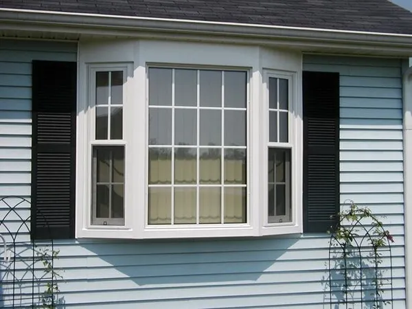 Bay window with trim detail