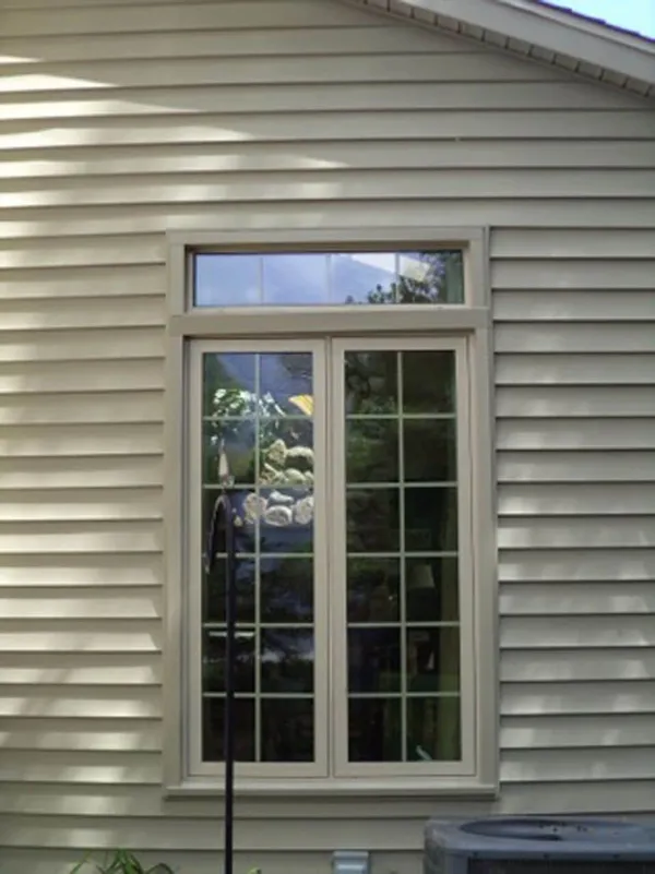 Casement window with grids