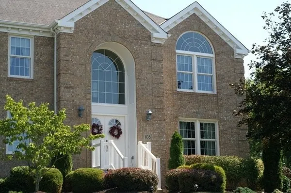 Double-hung window in bedroom