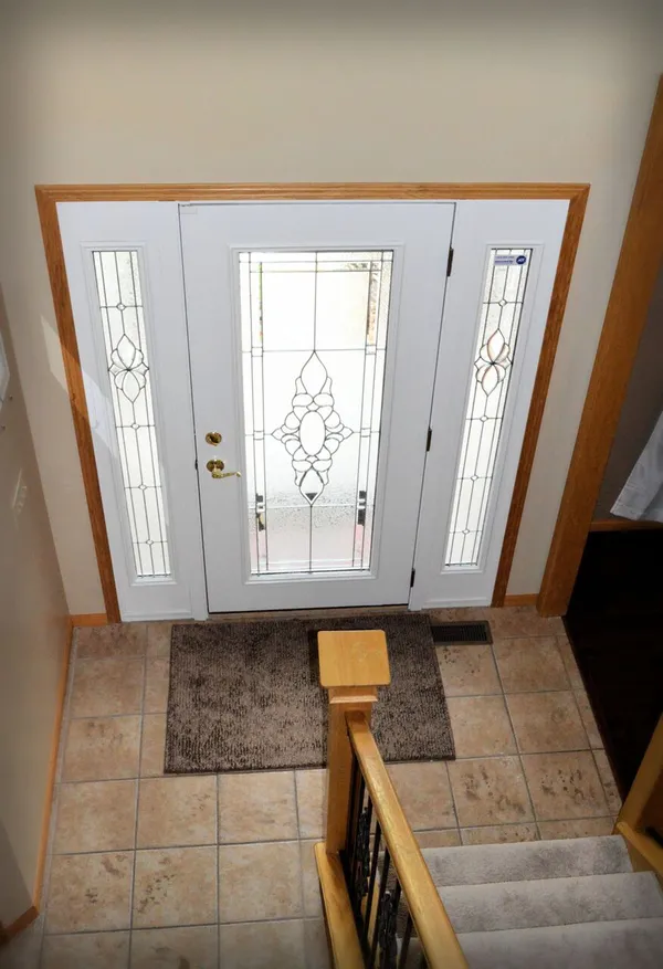 Entry door with glass panels