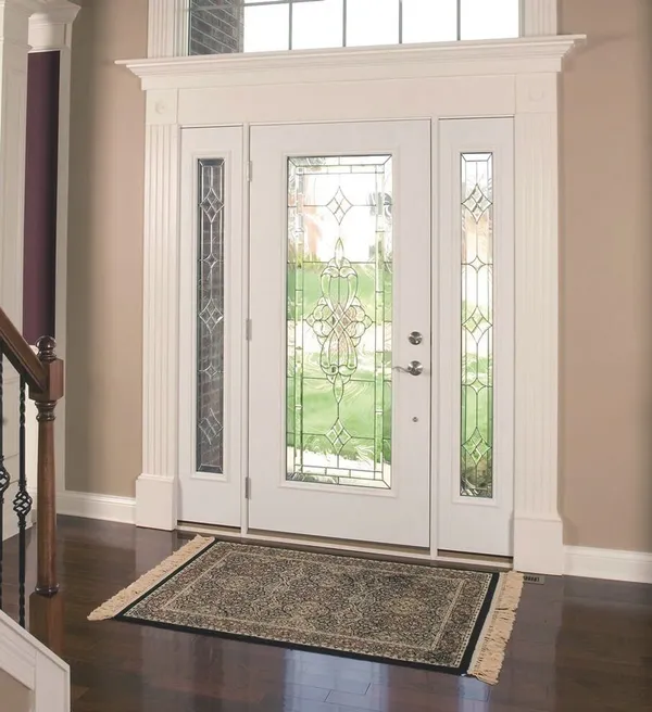 Contemporary entry door installation